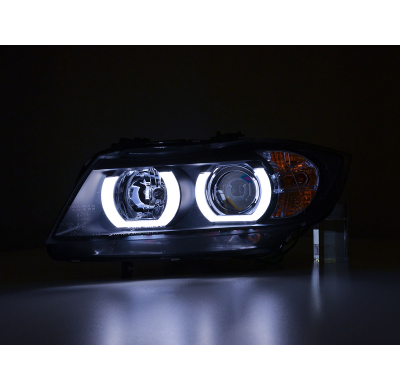 Faros Luz Diurna para XENON de serieBMW series 3 E90/E91 05-08 negro