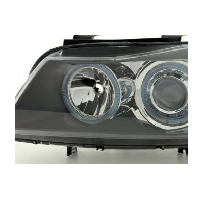 Faros Angel Eyes Bmw 3er Sedan/Touring Typ E90/E91 Bj. 05-08 Negro
