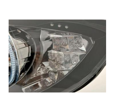 Faros Angel Eyes Bmw 3er Sedan/Touring Typ E90/E91 Bj. 05-08 Negro