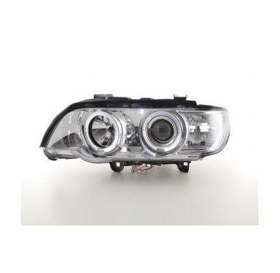 Faros Delanteros Set Angel Eyes Bmw X5 E53  98-02, Cromado Fk Automotive