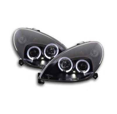 Faros Delanteros Set Angel Eyes Citroen Xsara Modelo N7  00-05 Negro Con Faros Antiniebla Delanteros Fk Automotive
