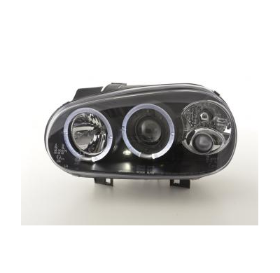 Faros Delanteros Set Angel Eyes Vw Golf 4 Modelo 1j  98-03 Negro Fk Automotive