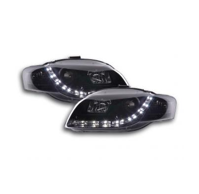 Faros Delanteros Luz Diurna Set Audi A4 Modelo 8e  05-07 Negro Fk Automotive