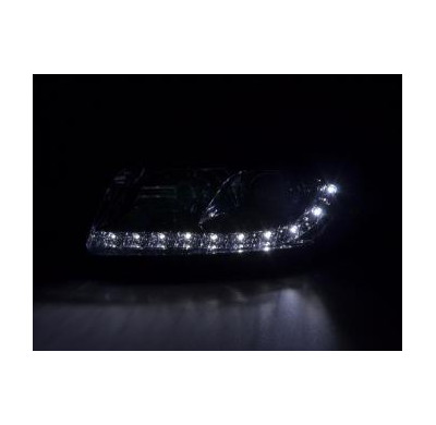 Faros Delanteros Luz Diurna Set Audi A4 Modelo 8e  01-04 Cromado Fk Automotive