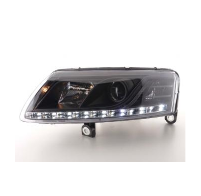Faros Delanteros Luz Diurna Set Luz Diurna Audi A6 Modelo 4f  04-08 Negro Fk Automotive