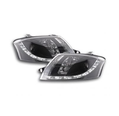 Faros Delanteros Luz Diurna Set Luz Diurna Audi Tt Modelo 8n  98-06 Negro Fk Automotive