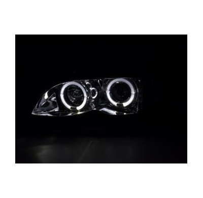 Faros Angel Eyes BMW 3er E46 Limo/Touring Bj. 02-05 cromado Fk automotive