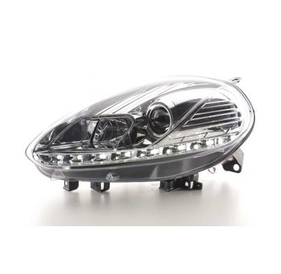 Faros Delanteros Luz Diurna Set Fiat Punto Evo  09-, Cromado Fk Automotive