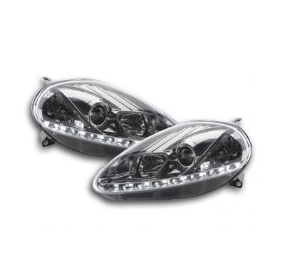Faros Delanteros Luz Diurna Set Luz Diurna Fiat Grande Punto 199 Cromado Fk Automotive