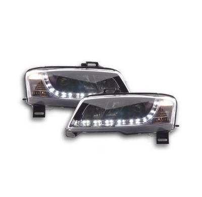 Faros Delanteros Luz Diurna Set Fiat Stilo 3-Ptas. Modelo 192  01-07 Negro Fk Automotive