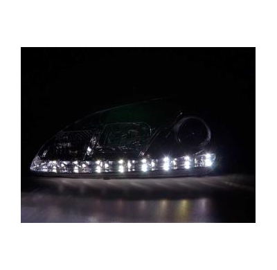 Faros Delanteros Luz Diurna Set Ford Focus 4/5-Ptas.  05-08 Cromado Fk Automotive