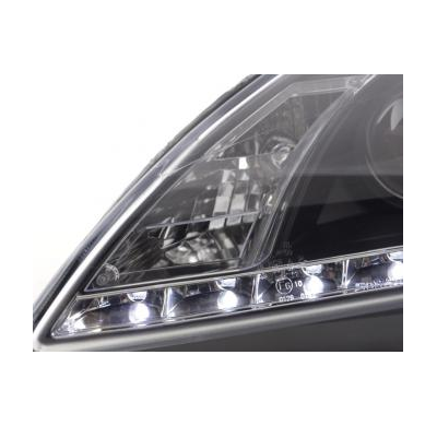 Faros Delanteros Luz Diurna Set Ford Focus 3/5-Ptas.  08- Negro Fk Automotive