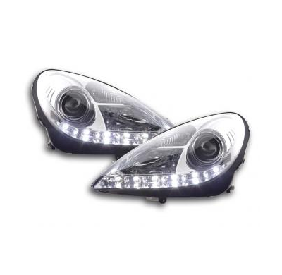 Faros Delanteros Luz Diurna Set Mercedes Benz Slk R171  04-11 Cromado Fk Automotive