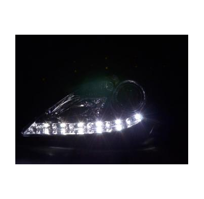 Faros Delanteros Luz Diurna Set Mercedes Benz Slk R171  04-11 Cromado Fk Automotive