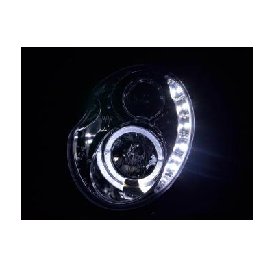 Faros Delanteros Luz Diurna Set Mini Cooper Modelo R50  01-06 Cromado Fk Automotive