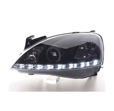 Faros Delanteros Luz Diurna Set Luz Diurna Opel Corsa C  01-06 Negro Fk Automotive