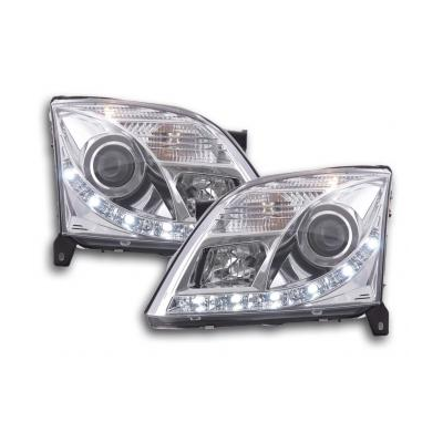 Faros Luz Diurna Set Con R87 Opel Vectra C Bj. 2002-2005 Cromado Fk Automotive