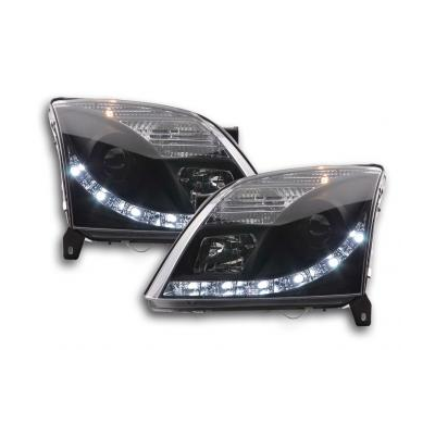 Faros Luz Diurna Set Con R87 Opel Vectra C Bj. 2002-2005 Negro Fk Automotive