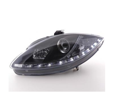 Faros Delanteros Luz Diurna Set Seat Leon Modelo 1p / Altea/Toledo Modelo 5p  05- Negro Fk Automotive