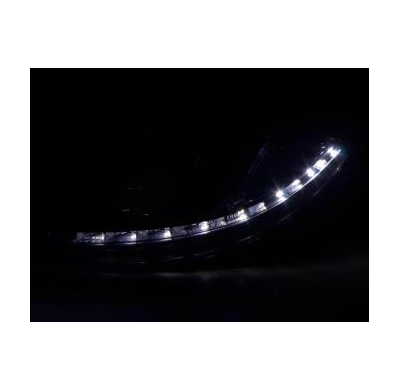 Faros Delanteros Luz Diurna Set Seat Leon Modelo 1p / Altea/Toledo Modelo 5p  05- Negro Fk Automotive