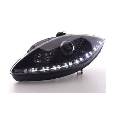 Faros Delanteros Luz Diurna Set Seat Leon 1p  09- Negro Fk Automotive