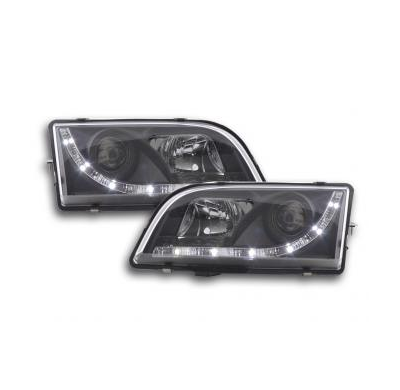 Faros Delanteros Luz Diurna Set Skoda Octavia Modelo 1z  04-08 Negro Fk Automotive