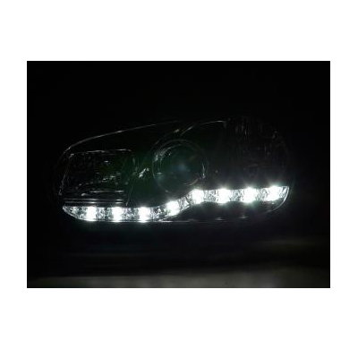 Faros Delanteros Luz Diurna Set Luz Diurna Vw Golf 4  97-03 Cromado Fk Automotive