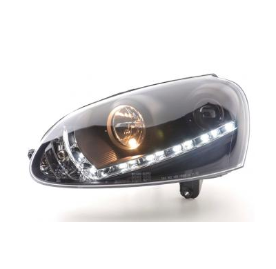 Faros Delanteros Luz Diurna Set Luz Diurna Vw Golf 5 Modelo 1k  03-08 Negro Fk Automotive