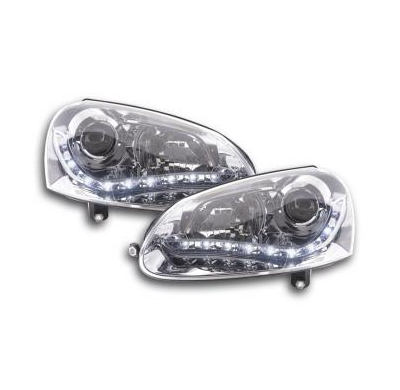 Faros Delanteros Luz Diurna Set Vw Golf 5 Modelo 1k  03-08 Cromado Fk Automotive