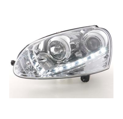 Faros Delanteros Luz Diurna Set Vw Golf 5  03-08, Cromado Fk Automotive