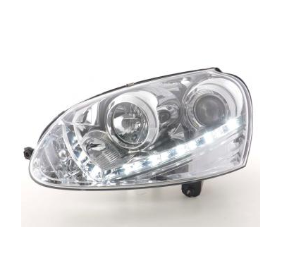 Faros Delanteros Luz Diurna Set Vw Golf 5  03-08, Cromado Fk Automotive
