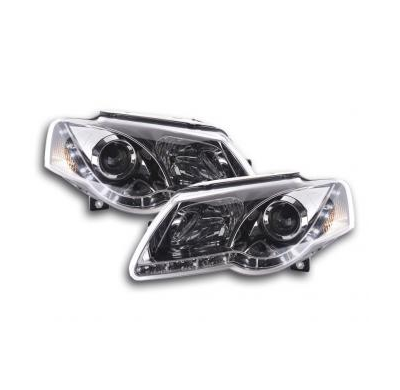 Faros Delanteros Luz Diurna Set Vw Passat Modelo 3c  05- Cromado Fk Automotive