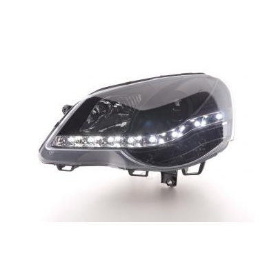 Faros Delanteros Luz Diurna Set Vw Polo Modelo 9n3  05-09 Negro Fk Automotive
