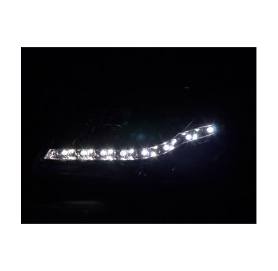 Faros Delanteros Luz Diurna Set Vw Polo Modelo 9n3  05-09 Negro Fk Automotive