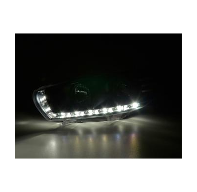 Faros Delanteros Luz Diurna Set Luz Diurna for Vw Scirocco 3 Modelo 13  08- Negro Fk Automotive