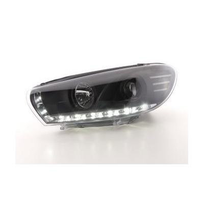 Faros Delanteros Luz Diurna Set Luz Diurna for Vw Scirocco 3 Modelo 13  08- Negro Fk Automotive