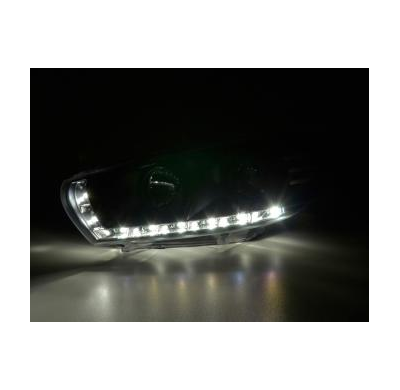 Faros Delanteros Luz Diurna Set Luz Diurna for Vw Scirocco 3 Modelo 13  08- Negro Fk Automotive