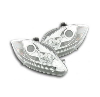 Faros Delanteros Luz Diurna Set Seat Leon Modelo 1p / Altea/Toledo Modelo 5p  05- Cromado Fk Automotive