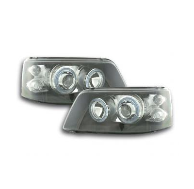 Faros Delanteros Angel Eyes Set  Vw Bus Modelo T5  03-09 Negro Fk Automotive