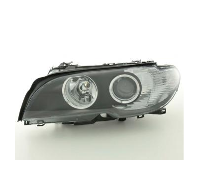 Faro De Recambio Lado Izquierdo Para Bmw Serie 3 E46 Coupe 03-06, Negro Fk Automotive