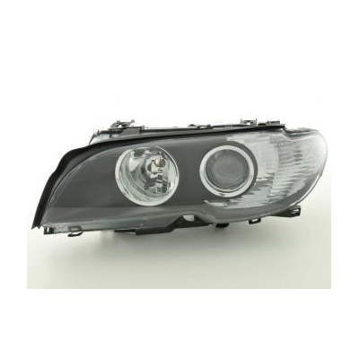 Faro De Recambio Lado Izquierdo Para Bmw Serie 3 E46 Coupe 03-06, Negro Fk Automotive