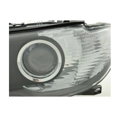 Faro De Recambio Lado Izquierdo Para Bmw Serie 3 E46 Coupe 03-06, Negro Fk Automotive