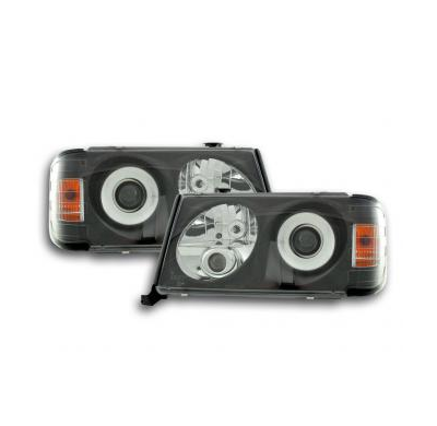 Faros Delanteros Set Angel Eyes Mercedes-Benz Clase E Modelo W124  85-93 Negro Fk Automotive