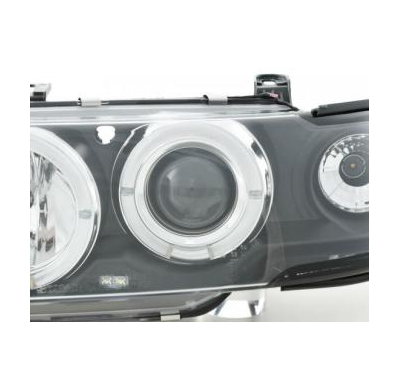 Faros Delanteros Set Angel Eyes Opel Astra Modelo F  91-94 Negro Fk Automotive