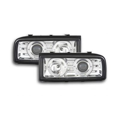 Faros Delanteros Set Angel Eyes Vw Corrado Modelo 53i  1987-1995 Cromado Fk Automotive