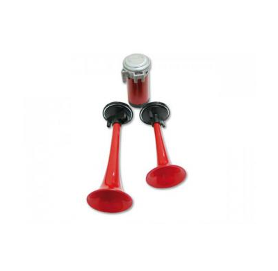 Bocina, Roja Air Horn 2-Sounds - Size: 162/215 Mm - Compressor Included - Air Horn 2-Sounds - Size: 162/215 Mm - Compressor Incl