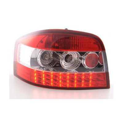 Kit De Pilotos Traseros Led Audi A3 Modelo 8p  03-05 Color Claro/Rojo Fk Automotive