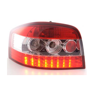 Kit De Pilotos Traseros Led Audi A3 Modelo 8p  03-05 Color Claro/Rojo Fk Automotive