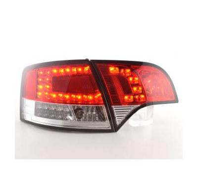 Kit De Pilotos Traseros Led Audi A4 Avant Modelo 8e  04-08 Rojo/Color Claro Fk Automotive