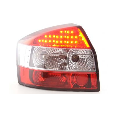 Kit De Pilotos Traseros Led Audi A4 Sedan Modelo 8e  01-04 Color Claro/Rojo Fk Automotive